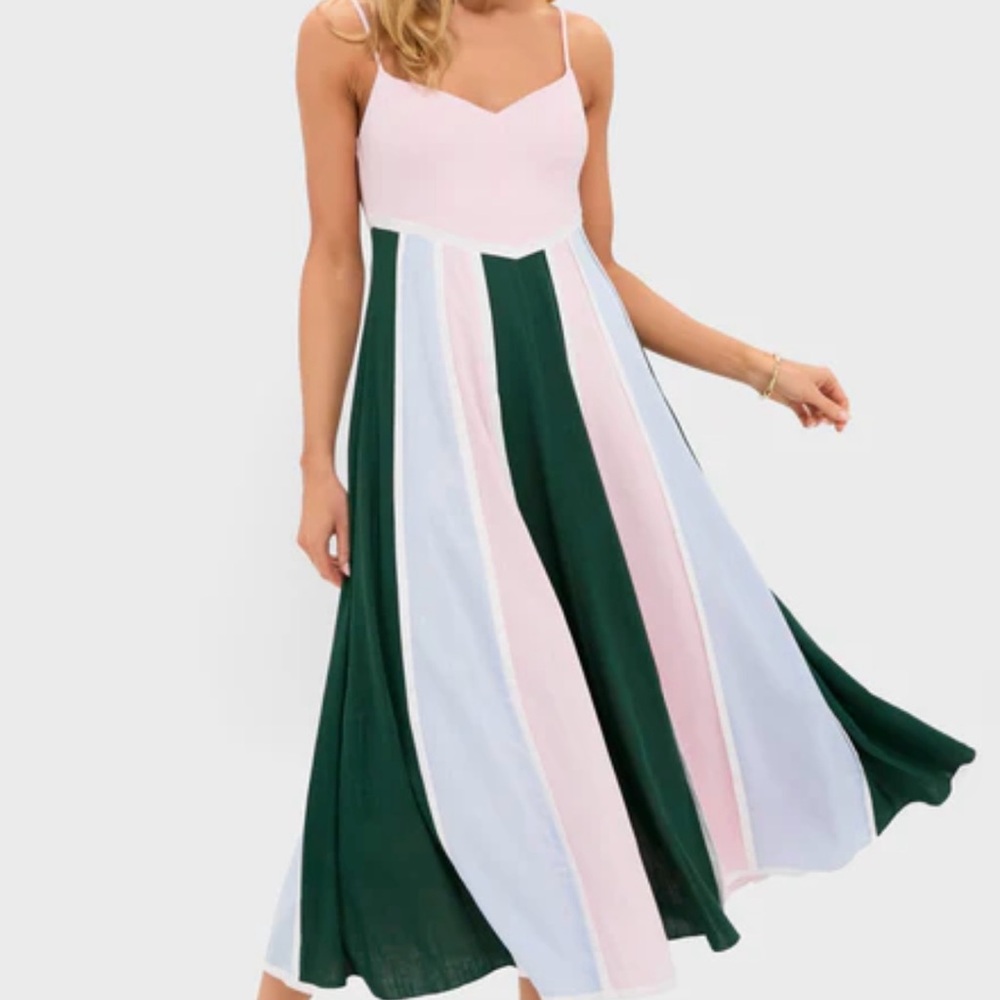 Brand New! Tuckernuck Pink and Green Spaghetti Strap Sundress